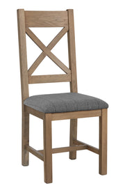 Holland Cross Back Dining Chair (Grey Check)
