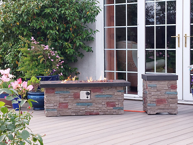 Brick Effect Rectangular Firepit