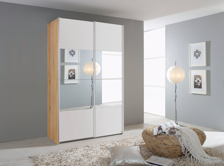 Rauch Ellesse 2 Door Sliding Half Mirrored Wardrobe
