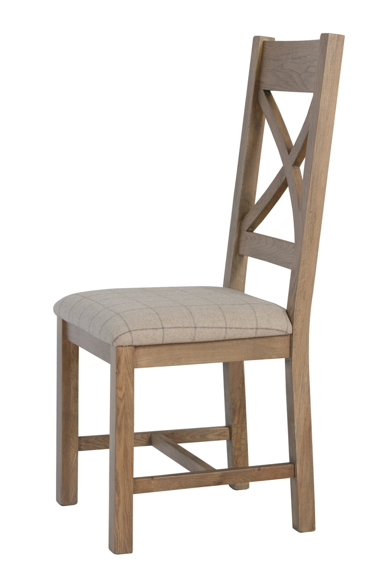 Holland Cross Back Dining Chair (Natural Check)