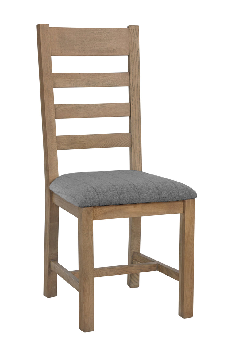 Holland Slatted Dining Chair (Grey Check)