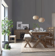Holland Slatted Dining Chair (Grey Check)