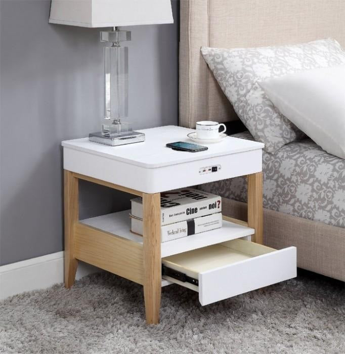 Jual San Francisco Bedside Table With Wireless Charging and 2.1 Stereo Speakers