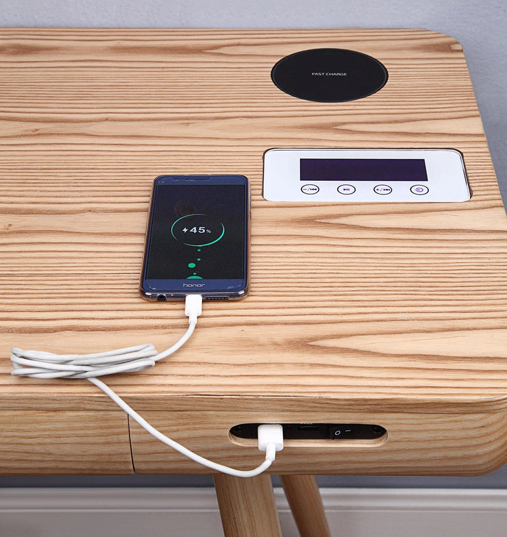 Jual San Francisco Smart Speaker/Charging Desk Oak