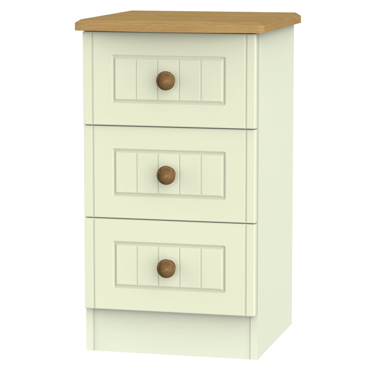 Warwick 3 Drawer Bedside Cabinet
